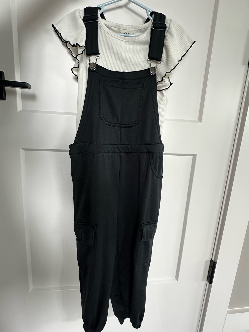 Derek Heart Black Cargo Pocket Jumpsuit Overalls